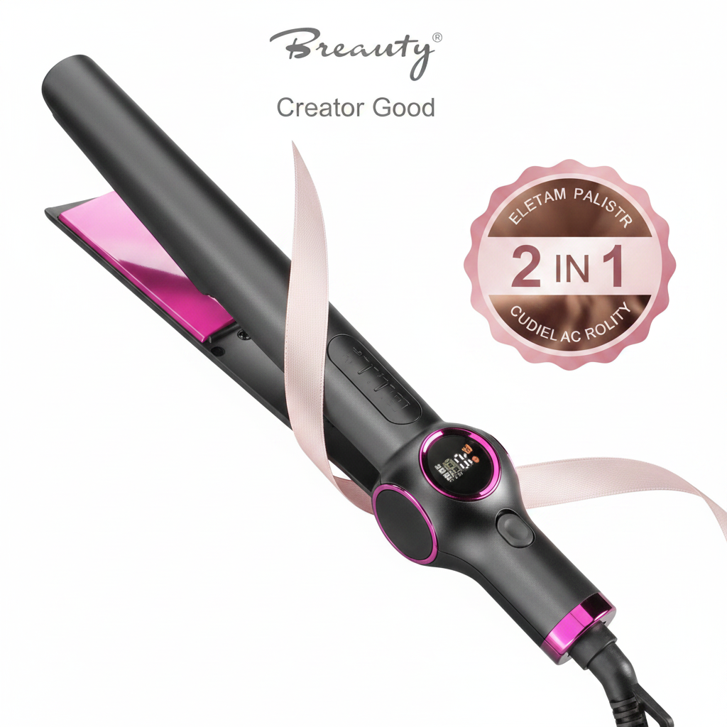 2-in-1 Hair Curler and Straightener