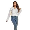 French-style Shirt With Stylish Flared Sleeves