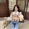French-style Vintage White Polo-collar Long-sleeve Shirt