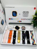 I20 Ultra Max With AirPods Bonus |10 in 1 Smartwatch Bundle 2.3 Inch Large Screen 10 Straps