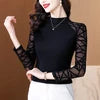 Spring New Arrival Lace-spliced Flocking Slim-fit
