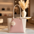 Two-Tone Elegant Tote Handbag