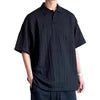 Wheat-ear Pattern Jacquard-knit Short-sleeve Polo Shirt